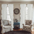 W52 L90, 2 StangH White Ruffle Curtains for Living Room, Luxurious Sheer Light Filtering Panels, Perfect for Holiday