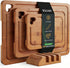 Bamboo Cutting Boards for Kitchen(Set of 3), Wood Cutting Board with Wood