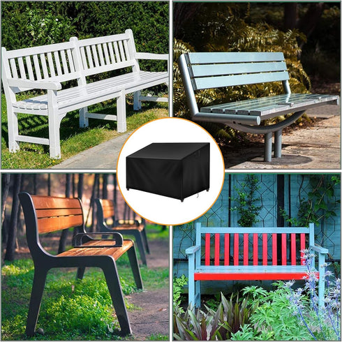 52.7" 26" 35" 2 Outdoor Bench Cover Waterproof, L x W x H Seater Patio Garden Bench Loveseat Sofa Cover, Heavy Duty