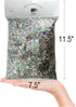 Jumbo Mylar Rainbow Foil Confetti - Glittering Metallic Confetti for New Year's, Birthdays, Weddings (300 Grams)