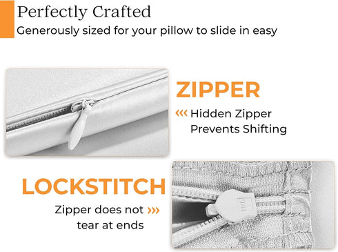 Sleep Mantra White Silk Pillowcase, Standard Size 20 x 26 Inch, 100% Real Silk, 22 Momme Washable Soft Pillow Sham for
