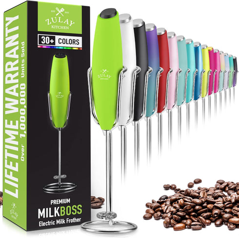 PRO MILK FROTHER WAND, ULTRA HIGH SPEED HANDHELD FROTHER, UPGRADED STAND, Powerful Mixer with Stainless Steel Whisk