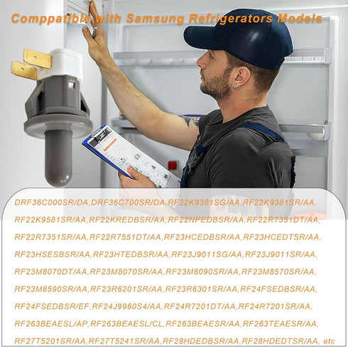DA34-00066C Refrigerator Door Switch Compatible with Samsung, Replaces 2705488, AP5306252, PS4138763