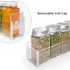 PMMASTO Adhesive Acrylic Spice Rack Organizer for Wall with Nano Double Sided Tape for Kitchen Cabinet Door