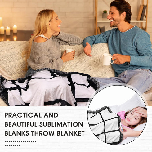 6 40 60 Inch Decor(20 9 Kinlop Pieces x Sublimation Blank Throw Blankets and Sublimation Blank Throw Pillow Cases
