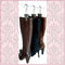The Boot Hanger - Set of 3 Shoe Storage Space Saver, Boot Holder, Boot Clips (Silver)