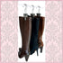 The Boot Hanger - Set of 3 Shoe Storage Space Saver, Boot Holder, Boot Clips (Silver)