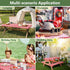 72x30 Inches 3 Set Picnic Table Cover with Bench Covers and Bag, Camping Essentials Camping Table Cover with Elastic