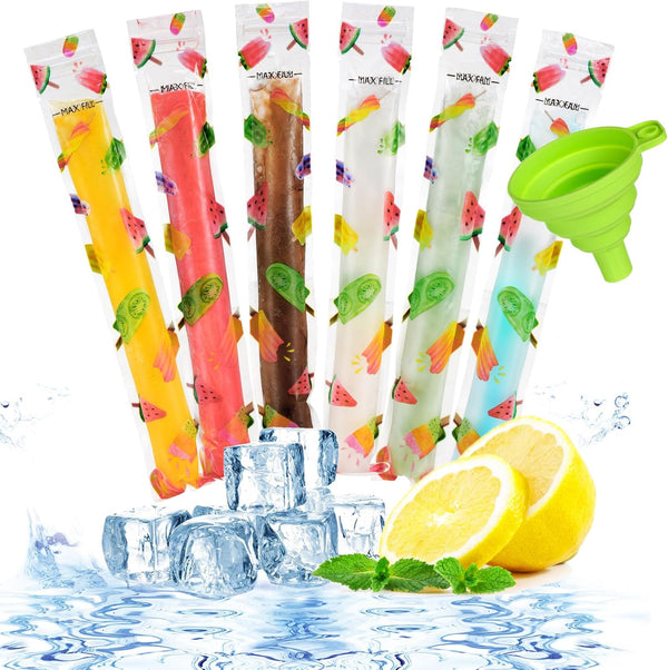Yiyiring 300 Pcs Disposable Ice Pop Mold Bags with Zip Seals 11 x
