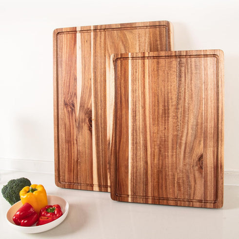 GAOMON 20 15 1.5" x In Extra Large Acacia Wood Cutting Board, Thick Kitchen Cutting Boards with Handle & Juice Groove