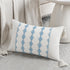 Fancy Homi Set 2 12x20 Inch of Boho Light Blue Long Lumbar Decorative Throw Pillow Cover for Couch Bed Sofa Chair