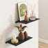 8" 2 Packs, MKO Small Floating Shelves for Wall, Metal Wall Mounted Shelf for Bathroom, Bedroom, Living Room, Kitchen