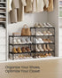 4-Tier Closet, 11.8 17.7 26 Inches, ULSA114BH01 SONGMICS Shoe Rack for Compact Metal Shoe Organizer Shelf for Entryway