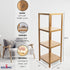 4 DECOMIL - Tier Standing Bamboo Shelf | Freestanding Bathroom Shelf | Multifunctional Storage Rack