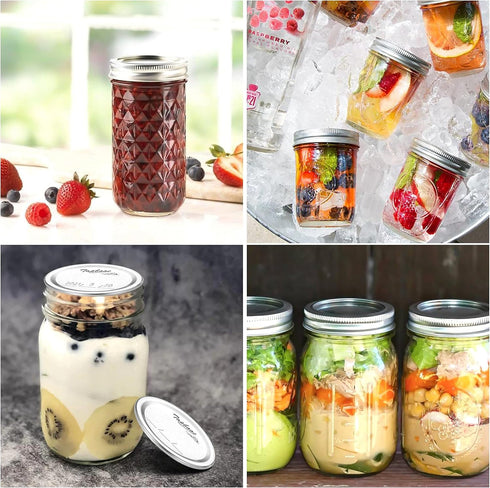 Canning Lids for Ball, Kerr Jars, Split-Type Metal Mason Jar Lids, 150 Pcs Regular Mouth, Airtight Food Grade Material