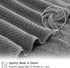 18 Set-6 Sheets,6 Towels,6 Set Pcs Gray Woven Family Towels Bath Hand Washcloths Soft Microfiber Towels Absorbent