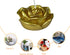 Zest Candle 12-Piece Folding Candles, 3-Inch, Metallic Gold Rose