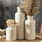 Ceramic Vases Set of 3, Whitewashed Neutral Flower Vases Home Decor, Pottery