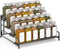 RUILALIFE 4-Tier-Spice-Rack-Organizer-for-Cabinet, Adjustable Depth Spice Holder Shelf For Countertop Pantry Cupboard, Metal