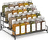 RUILALIFE 4-Tier-Spice-Rack-Organizer-for-Cabinet, Adjustable Depth Spice Holder Shelf For Countertop Pantry Cupboard, Metal