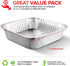 8x8 Foil Pans (10 Pack) 8 Inch Square Aluminum Pans - Foil Pans - Disposable Food Containers Great for Baking Cake, Cooking, Heating, Storing, Prepping Food by Stock Your Home