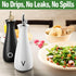 Set 530 ML Set 2 Set Oil and Vinegar Dispenser with Self-Closing Stainless Steel Spouts - Capacity Matte Ceramic Leak