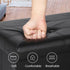 43 Inches LEMY Folding Ottoman Storage Bench, Foot Rest Stool with Wooden Divider&Large Storage Space, Leather