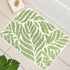 Sage Green Leaf Bathroom Rugs - Non-Slip Machine Washable Bath Mats for Sink, Bathtub, Shower 20" x 32"