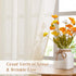 NICETOWN Linen Sheer Curtains, Rod Pocket & Back Tab Vertical Window Treatments for Living Room, Natural, W52 x L84,
