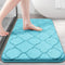 OLANLY Memory Foam Bath Mat Rug 30x20, Ultra Soft Non-Slip Absorbent Bathroom Rug for Shower, Sky Blue