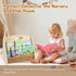 AZSKY Double Sided Toodler Book Shelf, Small Wooden Book Storage for Kids, Brown Mini Children Book Holder for Baby