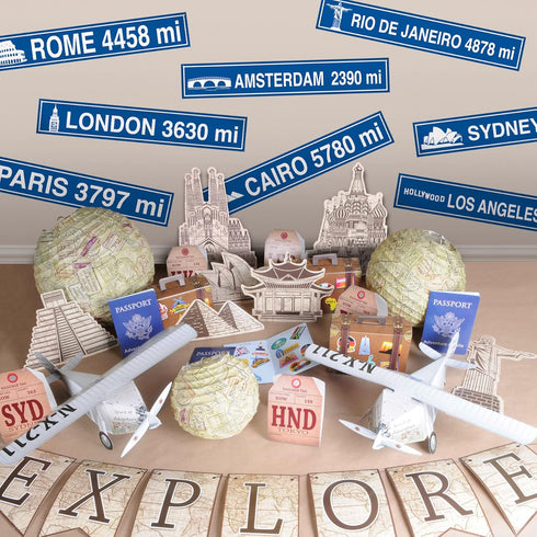 Travel Street Sign Cutouts Party Accessory