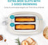 Ultrean Toaster 2 Slice, Stainless Steel with Extra-Wide Slot, Removable Crumb Tray, 6 Browning Settings, 825 W