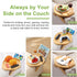 360 Couch Arm Tray Table, Bamboo Clip-on Couch Arm Tray with Phone Holder, Foldable Sofa Armrest Table for Eating