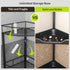 Orimade Rustproof 4 Tier Floor Standing Corner Shower Caddy Organizer - Plastic Metal Splicing Shelf Rack for Bathroom