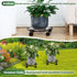 DEELF OUTLET 3 Packs 13 inches Large Metal Plant Caddy with Wheels Round Planter Dolly Pot Mover Rollers Wrought Iron