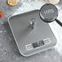 Digital Kitchen Scale - Food Scale for Meat Baking Weight, Up to 11 lb (1g-5KG), Silver Stainless Steel with LCD Display