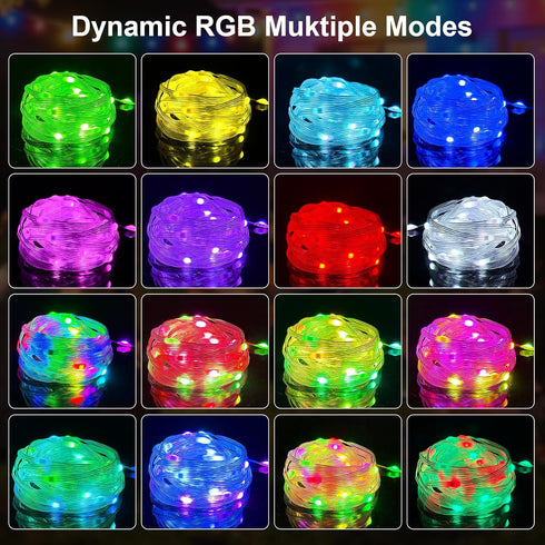 1Pack Lights,16ft 50 USB Plug in Christmas Fairy String LED Color Changing with APP Controlled & Remote Timer, Music