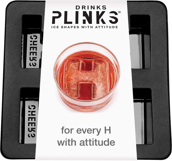 DRINKSPLINKS Ice Cube Tray Letter H - Premium Silicone Mold Freezer Tray & Oven-Safe Meal Prep Container for Cocktails