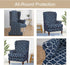 2 Eco-Ancheng Wingback Chair Slipcover Piece Wingback Chair Cover Spandex Wing Chair Slipcovers Wingback Armchair