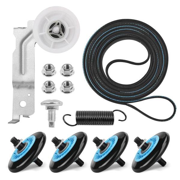 Upgraded Samsung Dryer Parts Repair Kit, Roller Replacement, Idler Pulley, and Dryer Belt