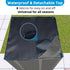 Qualward Full Mesh Central Air Conditioner Cover with Detachable Waterproof Top, Ventilated & All Seasons Design,