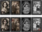 3D Changing Face Moving Portrait Pictures Frames, Halloween Decorations Indoor, 4 Pack for Scary Haunted Mansion Decor