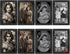 3D Changing Face Moving Portrait Pictures Frames, Halloween Decorations Indoor, 4 Pack for Scary Haunted Mansion Decor