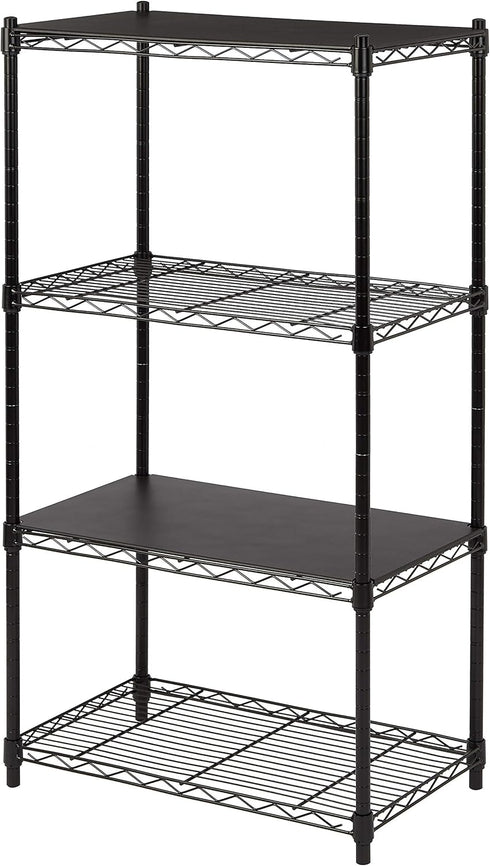 2-Shelf 13.3" 23.2" 22.2" Amazon Basics Stackable Storage, D x W x H, Black