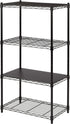 2-Shelf 13.3" 23.2" 22.2" Amazon Basics Stackable Storage, D x W x H, Black