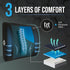 Samsonite Cooling Memory Foam Lumbar Support Pillow for Office Chair, Gaming Chair & Car Seat Automotive Ergonomic Back