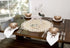 Linens, Art and Things Embroidered Rustic Beige Christmas Winter Snow Scene Round Doily, 24 Inch Round