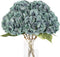 Artificial Flowers Silk Hydrangea Flowers, 5 Heads Fake Flower Bunch Bouquet for Home Wedding Party Decor