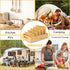 Retro Shaw Bamboo Food Container Lid Organizer with Adjustable Dividers for Cabinet, Lid Organizer for Plastic Lids